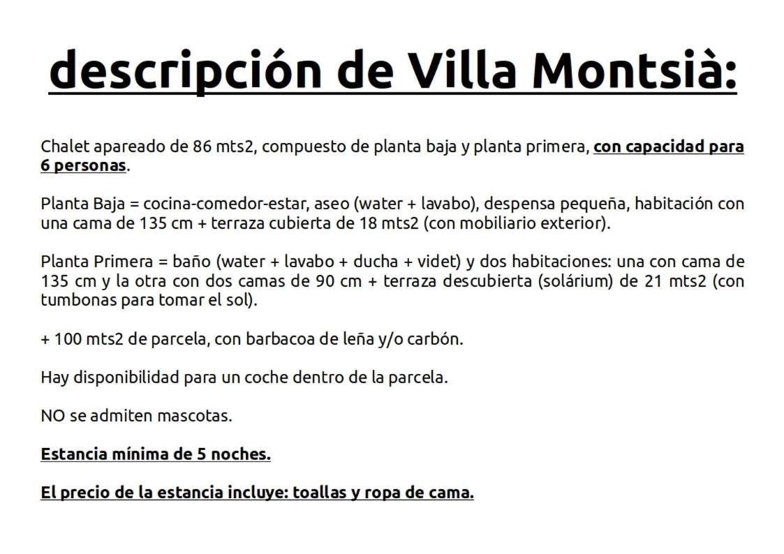 Villa Montsia Sant Carlos de la Ràpita Buitenkant foto